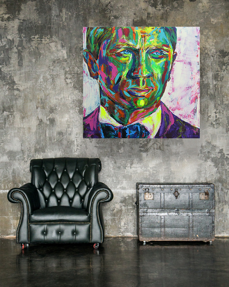 55_Courage. Daniel Craig, acrylic on canvas, 80x80, 2019
AVAILABLE