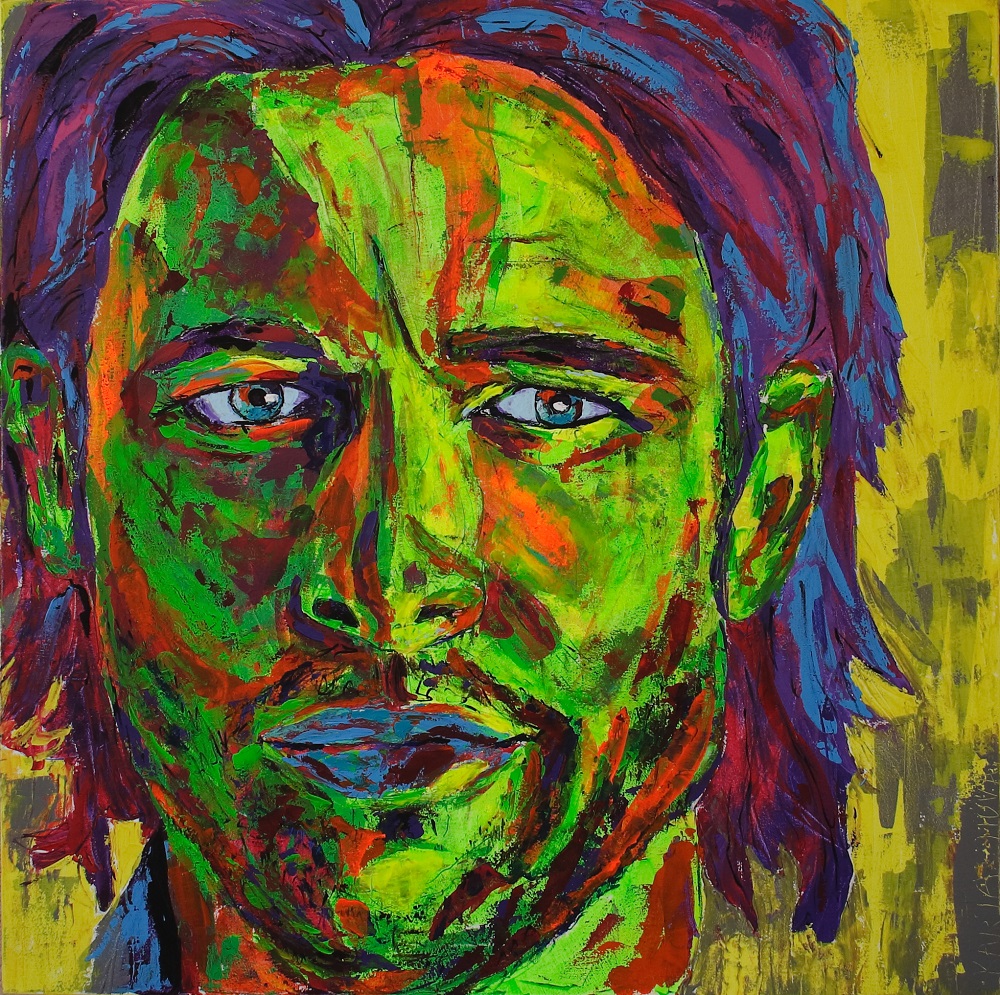 61_Amiable. Brad Pitt, acrylic on canvas, 100x100, 2019
AVAILABLE