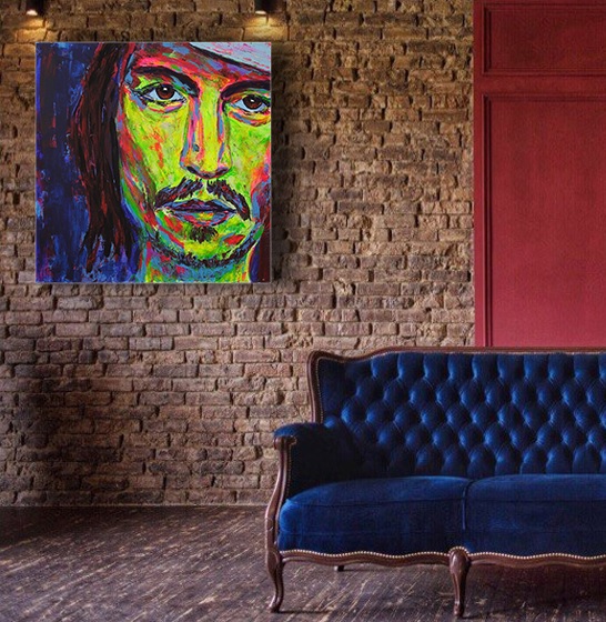 60_Clever. Johnny Depp, acrylic on canvas, 80x80, 2019
AVAILABLE